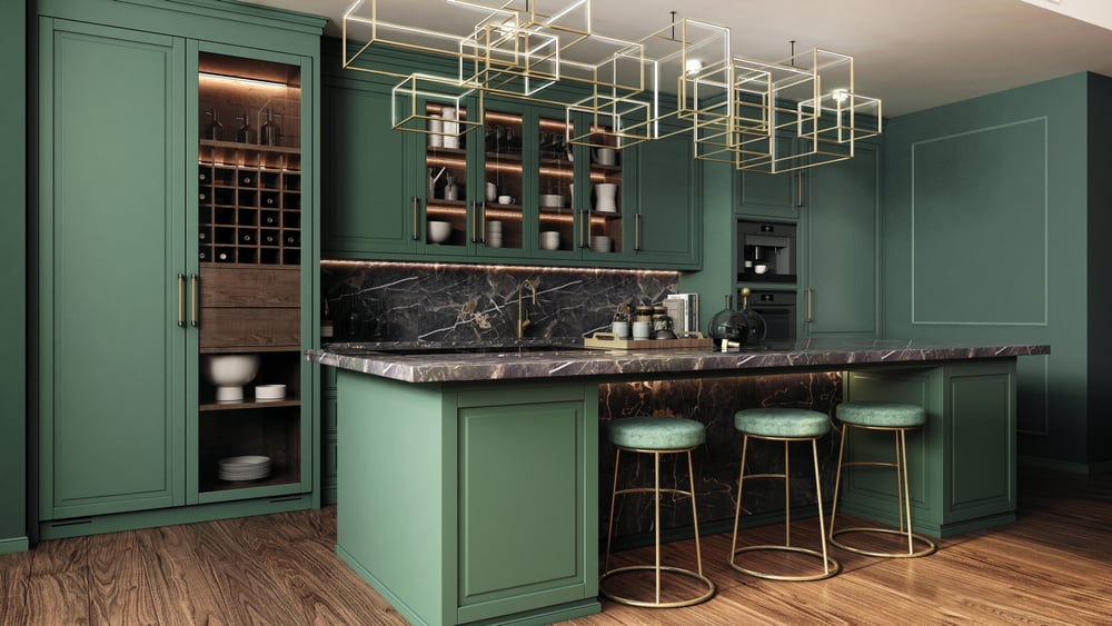 Who offers stylish, high-quality kitchen cabinets in Narragansett